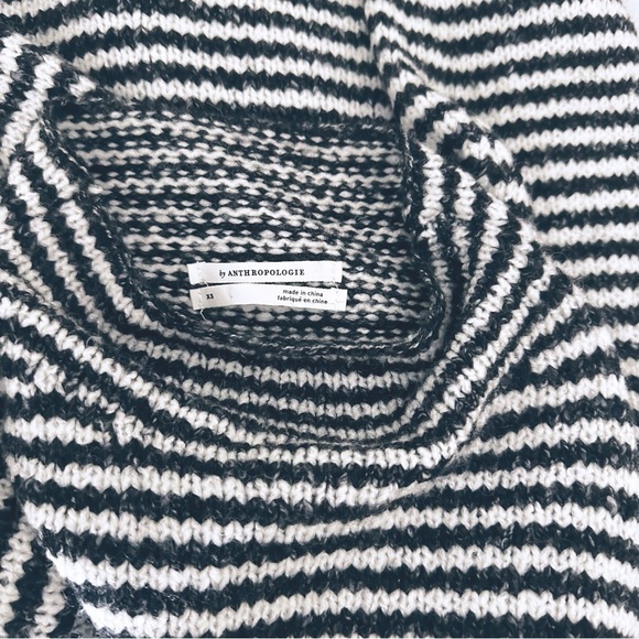 Anthropologie Linnea Striped Mock-neck Sweater Size XS Oversized - Picture 6 of 9